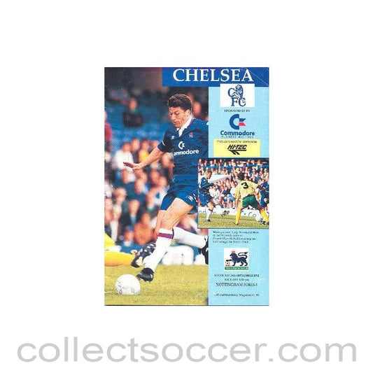 1992 - Chelsea v Nottingham Forest official programme 26/09/1992