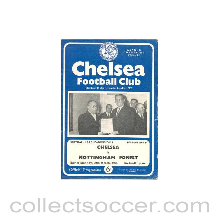 1964 - Chelsea v Nottingham Forest official programme 30/03/1964