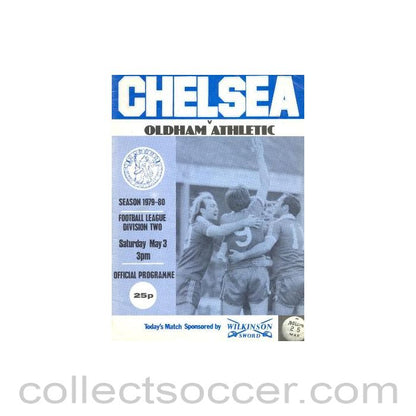 1980 - Chelsea v Oldham Athletic official programme 03/05/1980