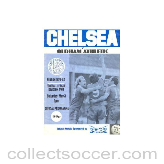 1980 - Chelsea v Oldham Athletic official programme 03/05/1980
