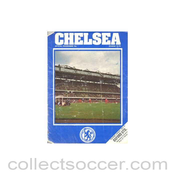 1975 - Chelsea v Oxford United official programme 27/08/1975 Football League, reduced price