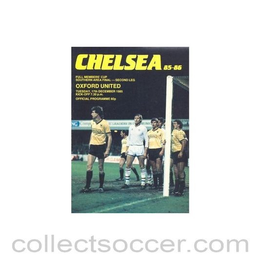1985 - Chelsea v Oxford United official programme 17/12/1985