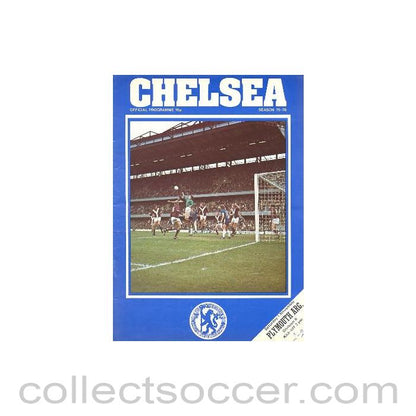 1975 - Chelsea v Plymouth Argyle official programme 01/11/1975