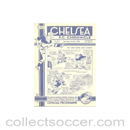 1936 - Chelsea v Portsmouth official programme 03/10/1936