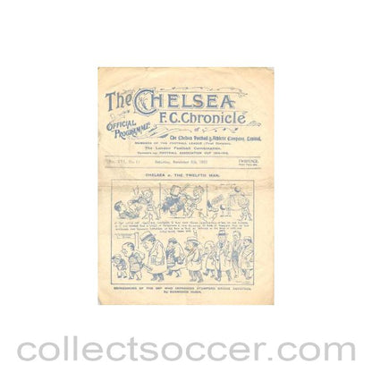 1920 - Chelsea v Preston North End official programme 06/11/1920