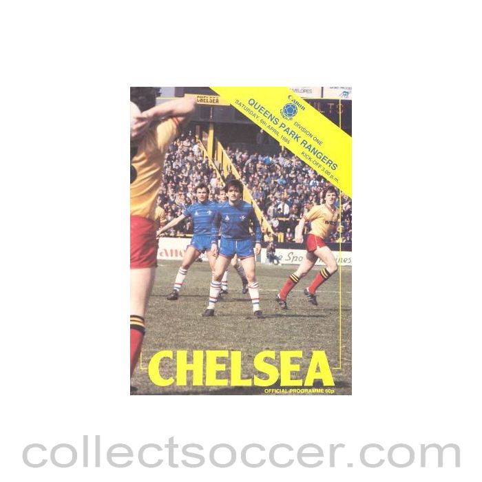 1985 - Chelsea v Queen's Park Rangers official programme 06/04/1985