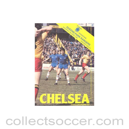 1985 - Chelsea v Queen's Park Rangers official programme 06/04/1985
