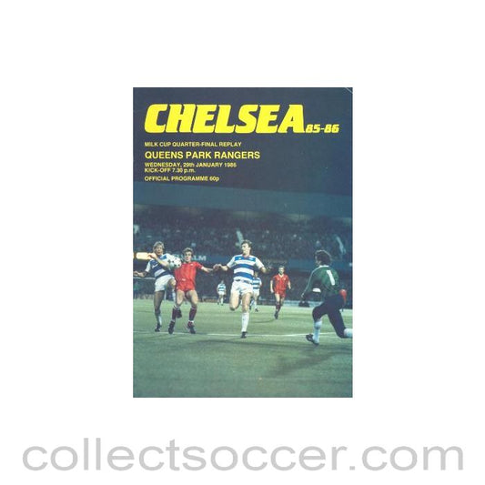 1986 - Chelsea v Queen's Park Rangers official programme 29/01/1986