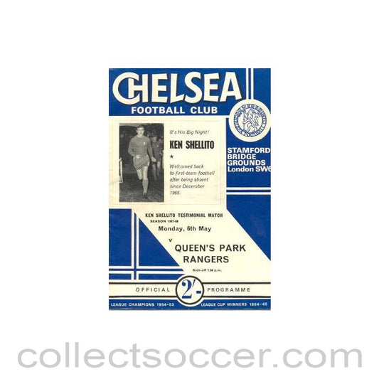 1968 - Chelsea v Queen's Park Rangers official programme 06/05/1968