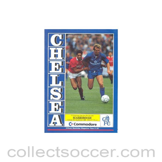 1989 - Chelsea v Scarborough official programme 19/09/1989