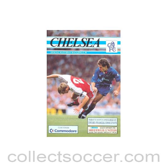 1990 - Chelsea v Sheffield United official programme 29/09/1990
