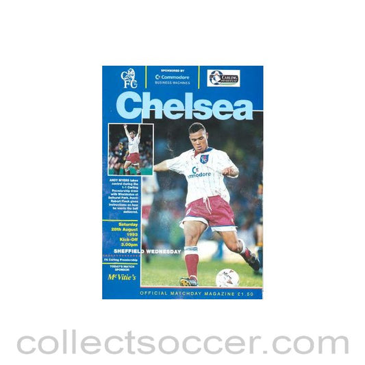 1993 - Chelsea v Sheffield Wednesday official programme 28/08/1993
