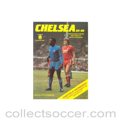 1985 - Chelsea v Sheffield Wednesday official programme 14/12/1985