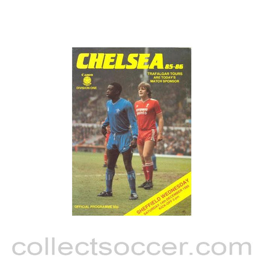 1985 - Chelsea v Sheffield Wednesday official programme 14/12/1985
