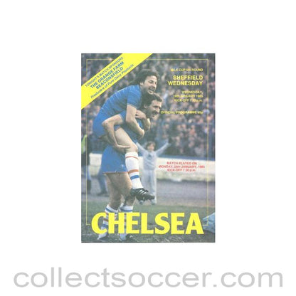1985 - Chelsea v Sheffield Wednesday official programme 16/01/1985