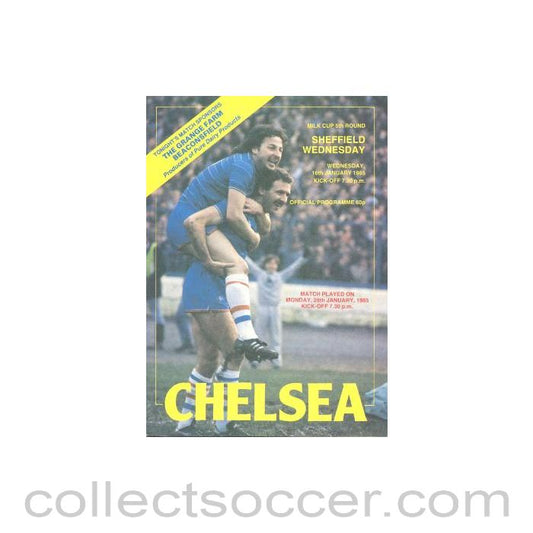 1985 - Chelsea v Sheffield Wednesday official programme 16/01/1985