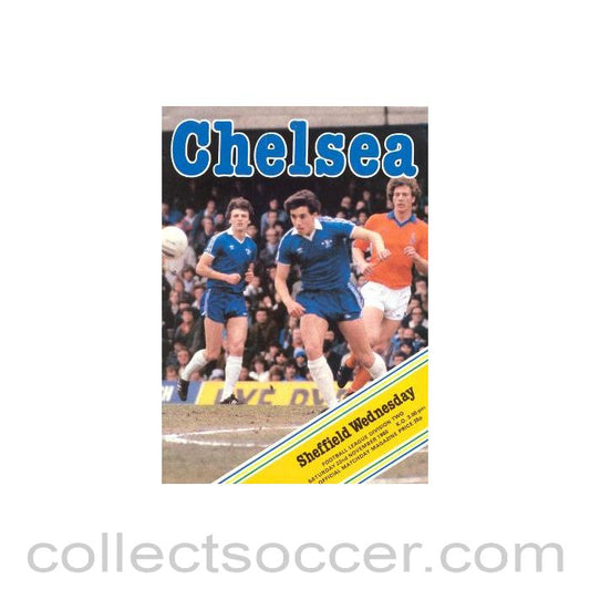 1980 - Chelsea v Sheffield Wednesday official programme 22/11/1980