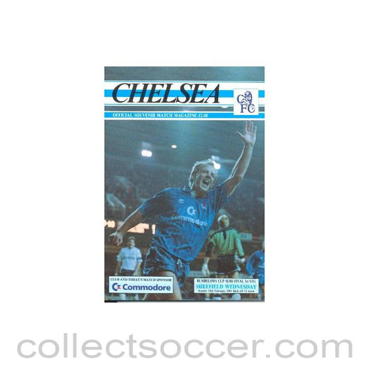 1991 - Chelsea v Sheffield Wednesday official programme 24/02/1991