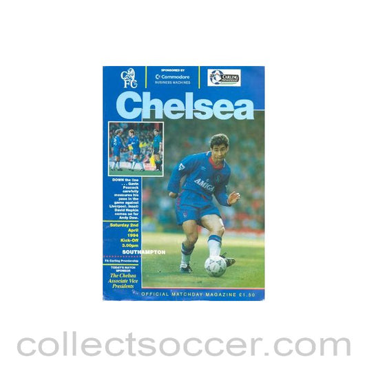 1994 - Chelsea v Southampton official programme 02/04/1994