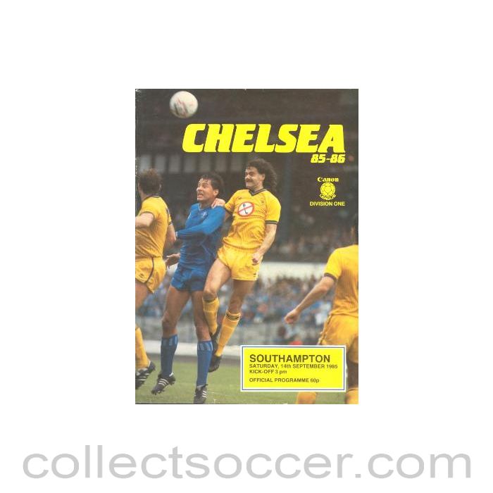 1985 - Chelsea v Southampton official programme 14/09/1985