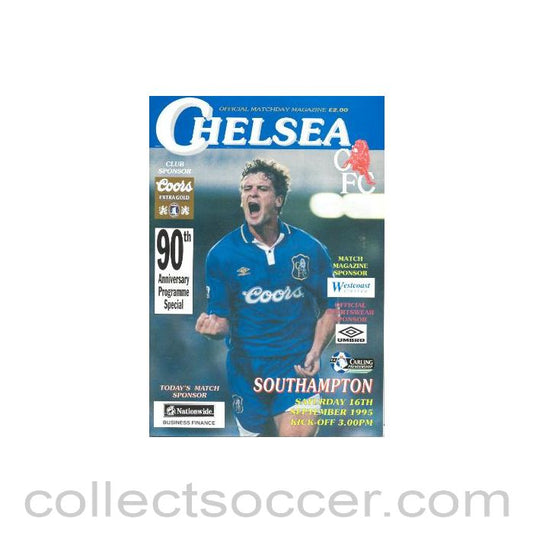 1995 - Chelsea v Southampton official programme 16/09/1995