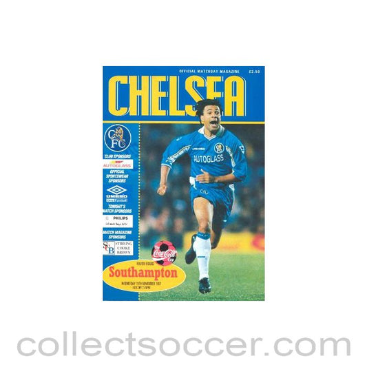 1997 - Chelsea v Southampton official programme 19/11/1997
