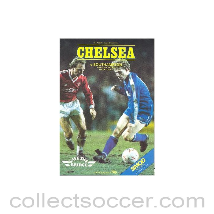 1987 - Chelsea v Southampton official programme 20/04/1987