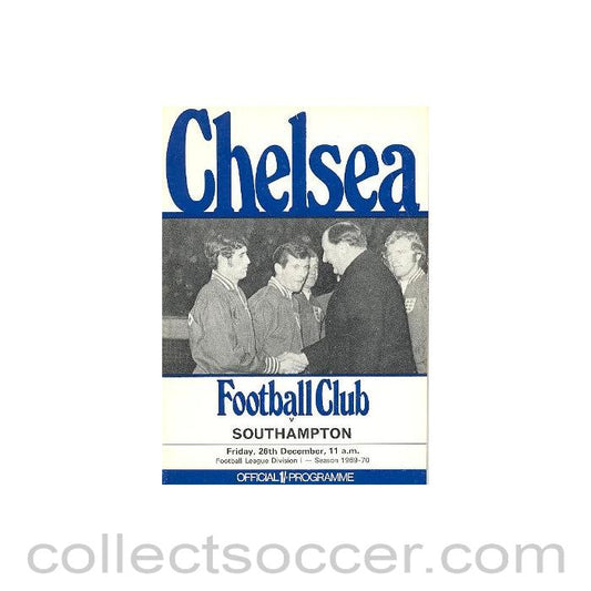 1969 - Chelsea v Southampton official programme 26/12/1969