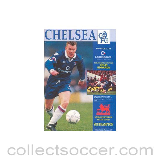 1992 - Chelsea v Southampton official programme 26/12/1992 F.A. Premier League