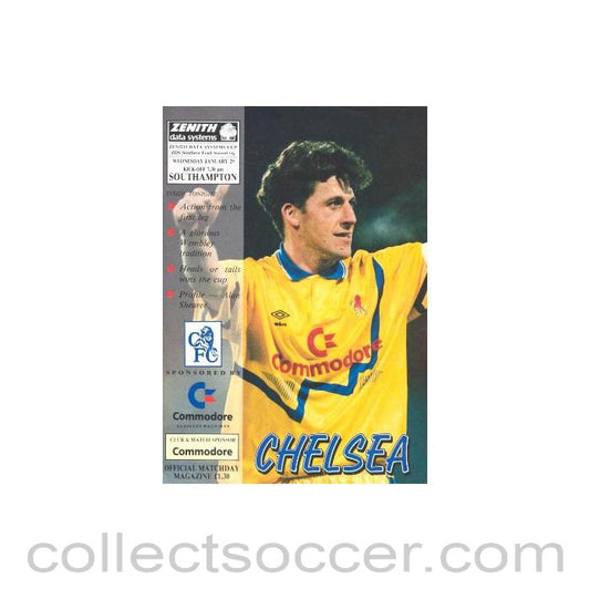 1992 - Chelsea v Southampton official programme 29/01/1992