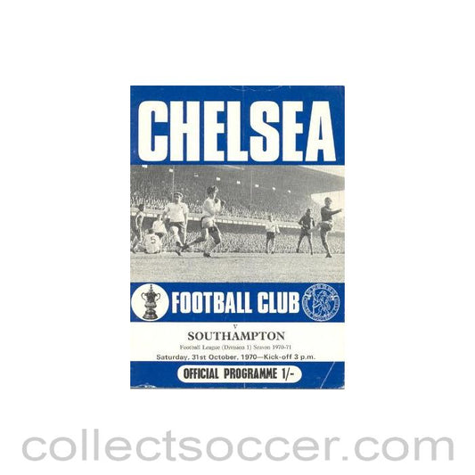 1970 - Chelsea v Southampton official programme 31/10/1970 Football League