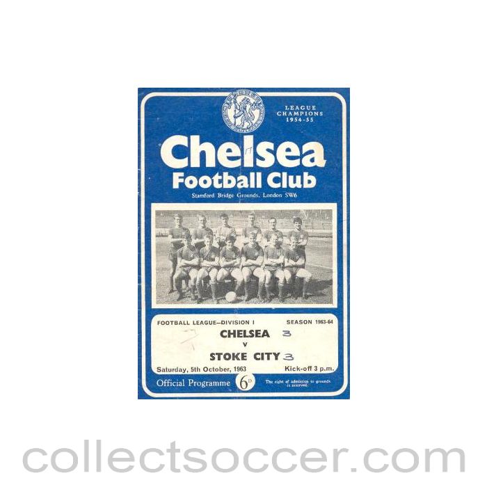 1963 - Chelsea v Stoke City official programme 05/10/1963