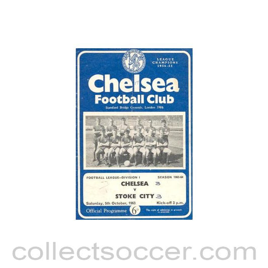 1963 - Chelsea v Stoke City official programme 05/10/1963