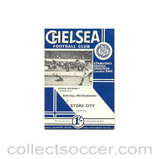 1967 - Chelsea v Stoke City official programme 16/09/1967
