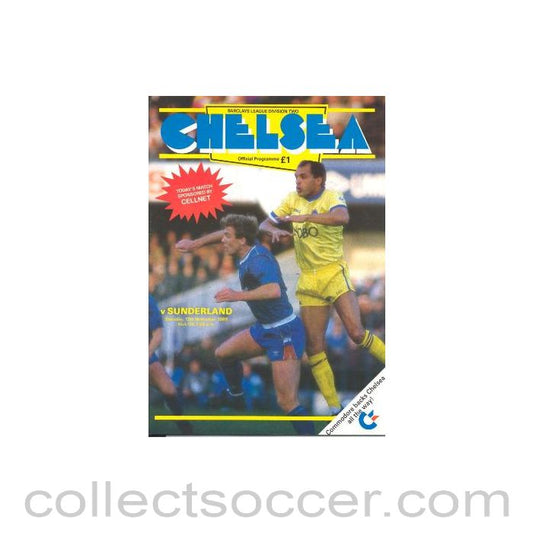 1988 - Chelsea v Sunderland official programme 12/11/1988