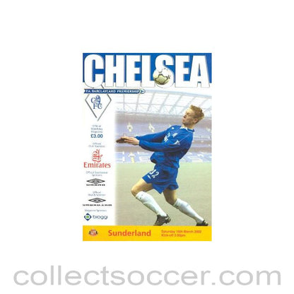 2002 - Chelsea v Sunderland official programme 16/03/2002 Premier League