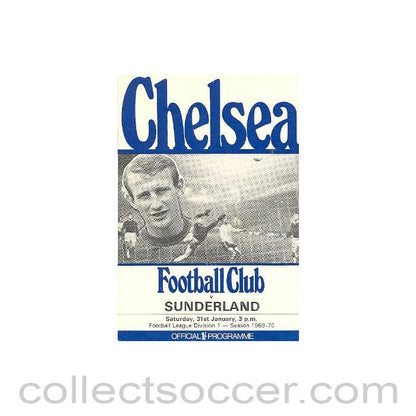 1970 - Chelsea v Sunderland official programme 31/01/1970 Football League