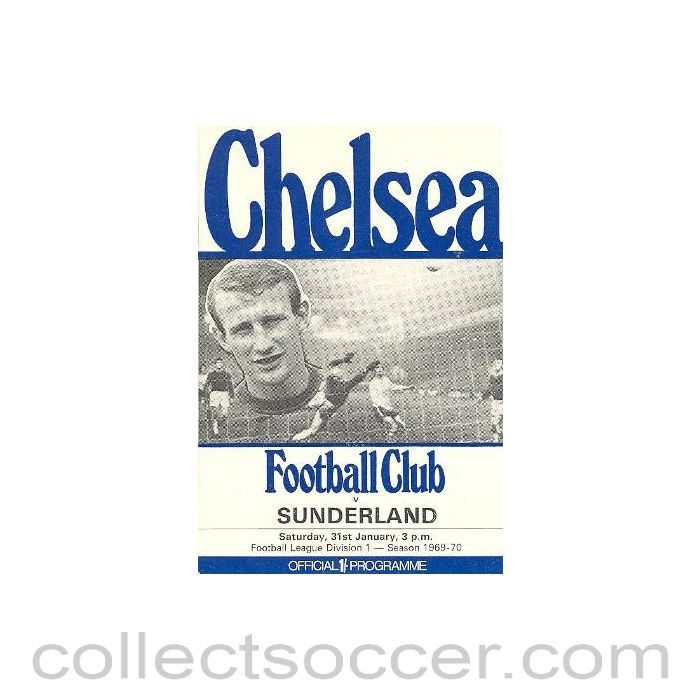 1970 - Chelsea v Sunderland official programme 31/01/1970 Football League