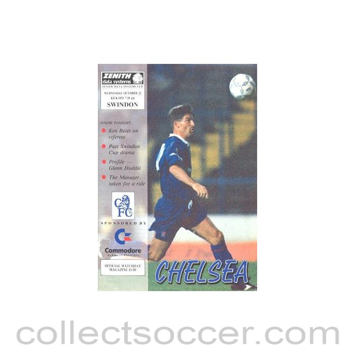 1991 - Chelsea v Swindon Town official programme 23/10/1991