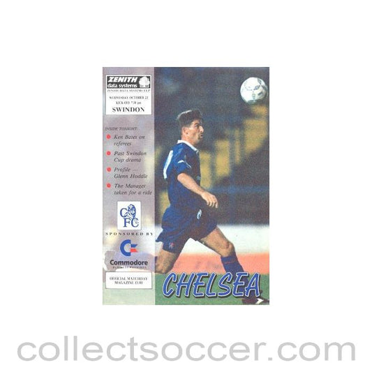 1991 - Chelsea v Swindon Town official programme 23/10/1991