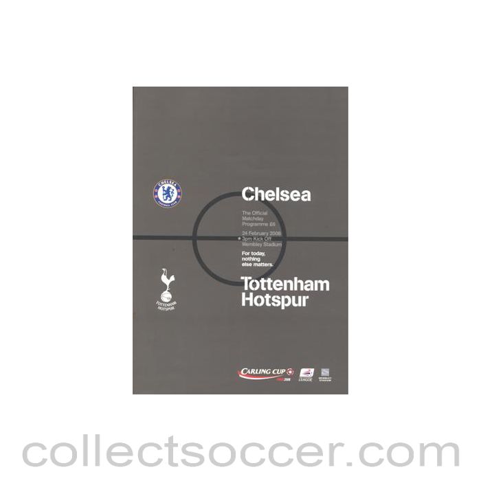 2008 League Cup Final Official Programme Chelsea v Tottenham Hotspur