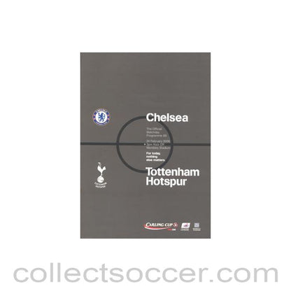 2008 League Cup Final Official Programme Chelsea v Tottenham Hotspur