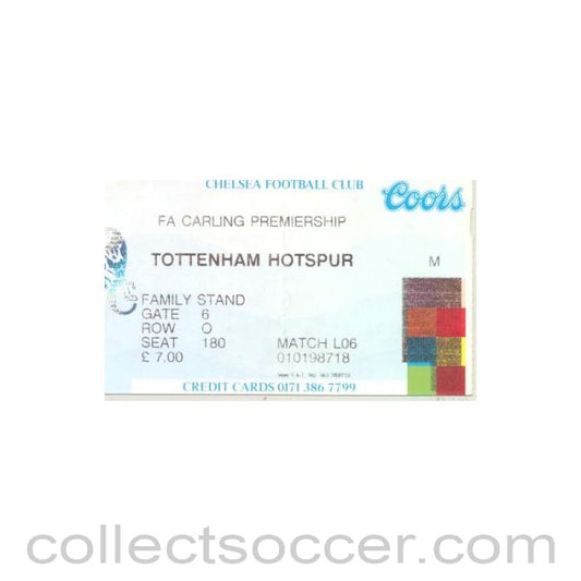 1953 - Chelsea v Tottenham Hotspur ticket 26/10/1996 Mattew Harding 1953-1996