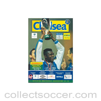 1999 - Chelsea v Valerenga official programme 04/03/1999 European Cup Winners Cup