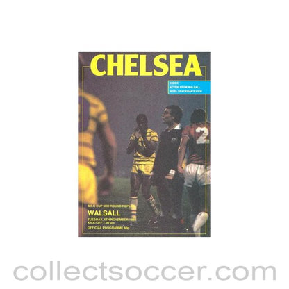 1984 - Chelsea v Walsall official programme 06/11/1984