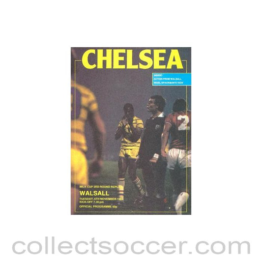 1984 - Chelsea v Walsall official programme 06/11/1984