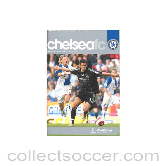 2006 - Chelsea v Werder Bremen official programme 12/09/2006