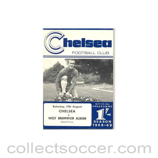 1968 - Chelsea v West Bromwich Albion official programme 17/08/1968