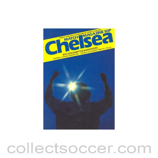 1982 - Chelsea v Wolverhampton Wanderers official programme 31/08/1982
