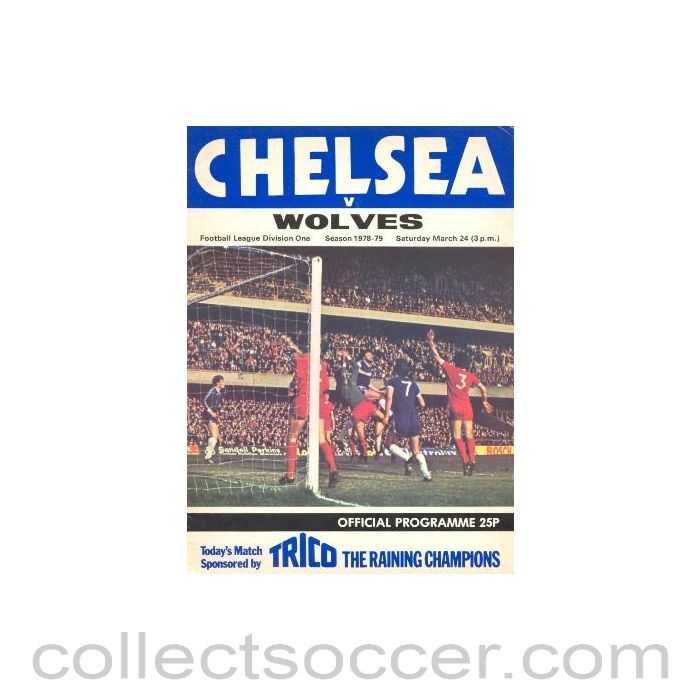 1979 - Chelsea v Wolverhampton Wanderers official programme 24/03/1979